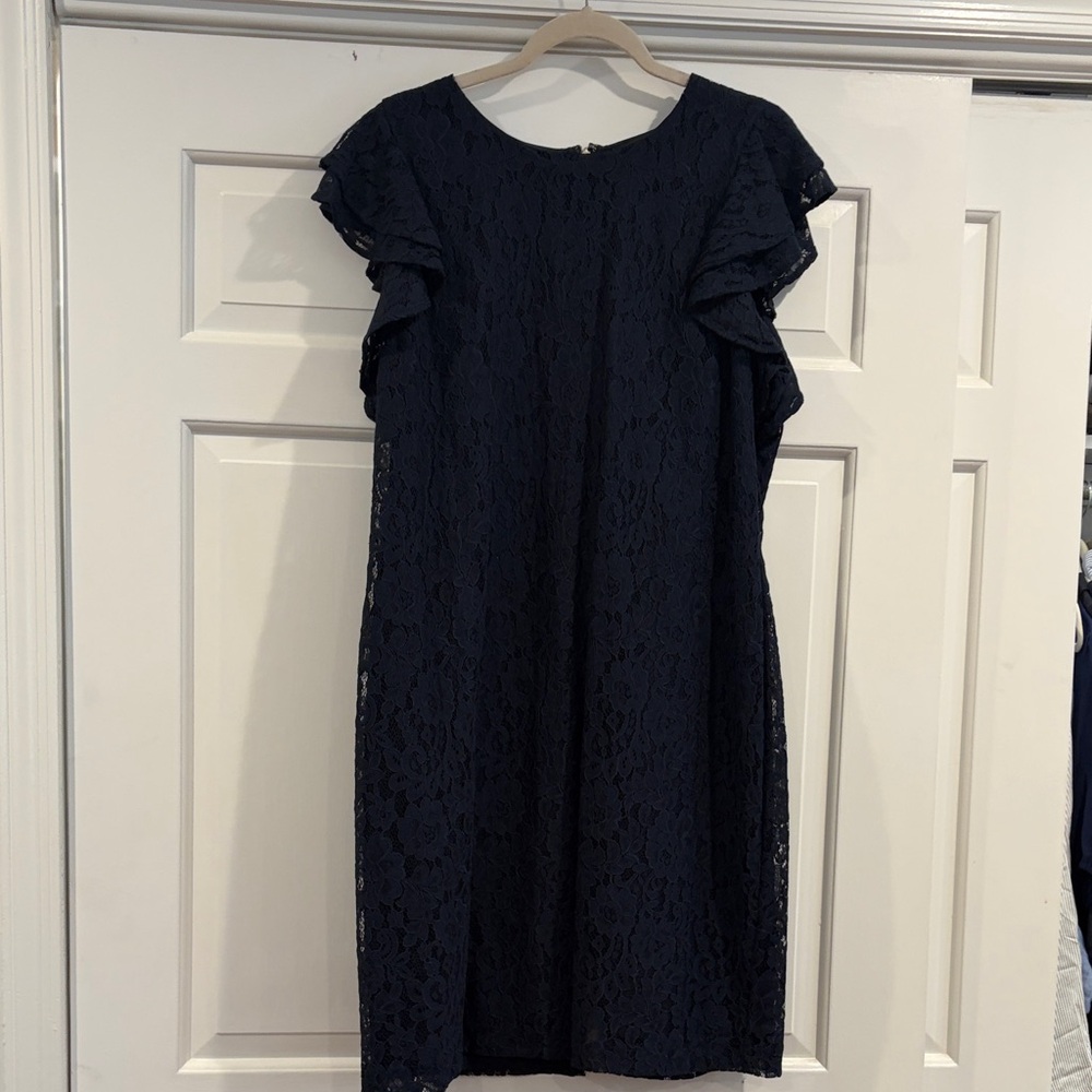 Tommy Hilfiger Elegant Navy Lace Dress size 18 - Picture 2 of 11